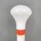 Italienische Space Age Stehlampe aus Metall in Orange & Weiß mit Opalglas, 1970er 3
