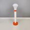 Italian Space Age Floor Lamp in Orange and White Metal with Opaline Glass, 1970s 2