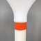 Italian Space Age Floor Lamp in Orange and White Metal with Opaline Glass, 1970s 6
