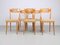 Italian Dining Chairs in Polished Maple Wood, Set of 6 9