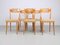 Italian Dining Chairs in Polished Maple Wood, Set of 6, Image 9