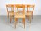 Italian Dining Chairs in Polished Maple Wood, Set of 6 1