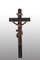 Skulptur aus geschnitztem Holz, 18. Jh., die Christus am Kreuz darstellt, Neapel 1