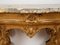 Genuesische Louis XV Konsole aus Goldenem und geschnitztem Holz, 1800er 2
