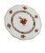 Small Porcelain Chinese Bouquet Plates in Rust Color, 1960s, Set of 6 2