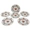 Small Porcelain Chinese Bouquet Plates in Rust Color, 1976, Set of 6 1