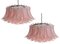 Italian Pink Glass Ceiling Light Chandelier, Murano, 1990s 16