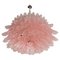 Italian Pink Glass Ceiling Light Chandelier, Murano, 1990s 5