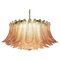 Italian Pink Glass Ceiling Light Chandelier, Murano, 1990s 3