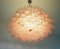 Lámpara de araña de techo italiana de vidrio rosa, Murano, años 90, Imagen 13