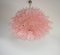 Italian Pink Glass Ceiling Light Chandeliers, Murano, 1990s, Set of 2 8