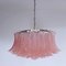 Italian Pink Glass Ceiling Light Chandeliers, Murano, 1990s, Set of 2 18