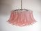Lámparas de techo italianas de vidrio rosa, Murano, años 90. Juego de 2, Imagen 15
