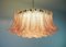 Italian Pink Glass Ceiling Light Chandeliers, Murano, 1990s, Set of 2 14