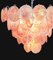 Space Age 57 Pink Murano Chandelier Alabaster Iridescent Glasses, 1990s, Image 9