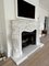 Large French Rococo White Marble Fireplace, 1990 2