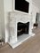 Large French Rococo White Marble Fireplace, 1990 4