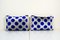 Ikat Blue Polka Dot Cushion Covers, Set of 2 1