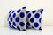 Ikat Blue Polka Dot Cushion Covers, Set of 2, Image 2