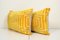 Yellow Silk Ikat Velvet Cushion Covesr, Set of 2 2