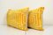 Yellow Silk Ikat Velvet Cushion Covesr, Set of 2, Image 2