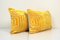 Yellow Silk Ikat Velvet Cushion Covesr, Set of 2 3