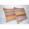Turkish Striped Kilim Cushion Covers, Set of 2 3