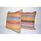 Turkish Striped Kilim Cushion Covers, Set of 2 2