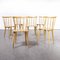 French Slim Stick Back Dining Chairs, 1950s, Set of 6 2