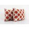 Housse de Coussin en Velours Ikat de Soie Rouge, Set de 2 3