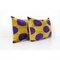 Purple Silk Ikat Velvet Cushion Covers, Set of 2, Image 2