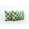 Green Silk Velvet Ikat Cushions, Set of 2 2