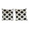 Black Polka Dot Silk Ikat Velvet Cushion Cover, Set of 2 1