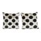 Black Polka Dot Silk Ikat Velvet Cushion Cover, Set of 2, Image 1