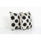 Black Polka Dot Silk Ikat Velvet Cushion Cover, Set of 2, Image 2
