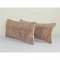 Vintage Faded Red Lumbar Rug Cushions, Set of 2, Image 2