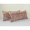 Faded Red Turkish Rug Cushion Covers, Set of 2 2