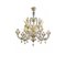 Transparent and Gold Murano Glass Chandeliers by Simoeng, Set of 2 13