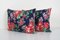 Bukhara Floral Blue Roller Printed Cushion Covers, Set of 2 4