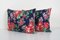 Bukhara Floral Blue Roller Printed Cushion Covers, Set of 2, Image 4