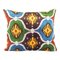 Housse de Coussin Lombaire Design Velours Ikat 1