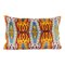 Handmade Soft Silk Velvet Ikat Cushion Cover, Image 1