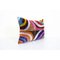 Colorful Silk Ikat Velvet Cushion with Asymmetric Design 3