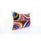 Colorful Silk Ikat Velvet Cushion with Asymmetric Design, Image 3