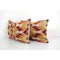 Ikat Velvet Cushion Covers with Kilim Design, Set of 2 2