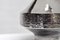 Emaillierte Silberne Vintage Tischlampe aus Keramik von Perignem, 1970er 6