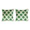 Green Silk Ikat Velvet Pillow Covers, Set of 2, Image 1