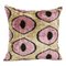 Pink Silk Ikat Velvet Cushion Cover 1