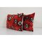Ikat Eye Red Cushion Covers, Set of 2 3