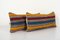 Turkish Yellow Striped Kilim Cushion Covers, Set of 2, Image 4